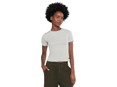 Mountain Hardwear Peak Knittm Short Sleeve Women's Clothing Gamma Grey: Md, Elastane/nylon In Gray