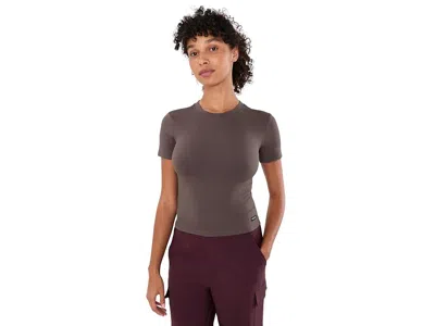 Mountain Hardwear Peak Knittm Short Sleeve Women's Clothing Purple Sage: Xs In Brown