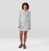 MOUNTAIN HARDWEAR SHIFT DRESS WOMEN SMALL GRAY TIE DYE HOODED LONG SLEEVE VSQ122