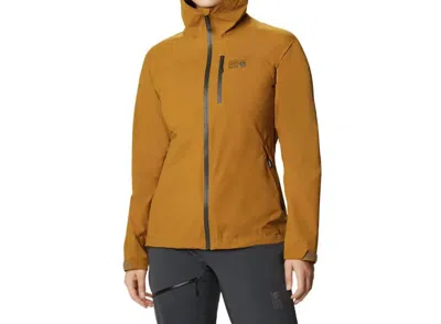 Mountain Hardwear Stretch Ozonic Jacket In Olive Gold In Yellow