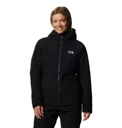 Mountain Hardwear Stretch Ozonic Rain Jacket Womens Black Insulated Jzz322