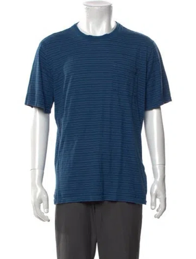 Pre-owned Mountain Hardwear Striped Crew Neck T-shirt In Blue