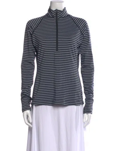 Pre-owned Mountain Hardwear Striped Mock Neck Top In Multi