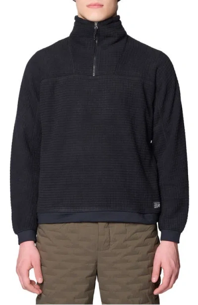 Mountain Hardwear Summit Grid Big Grid Half Zip Pullover In Black