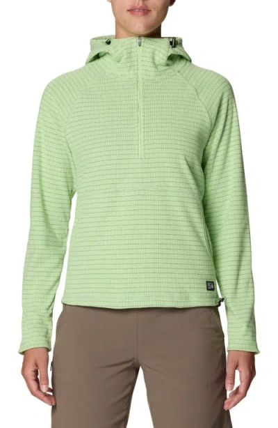Mountain Hardwear Summit Grid Half Zip Hoodie In Green