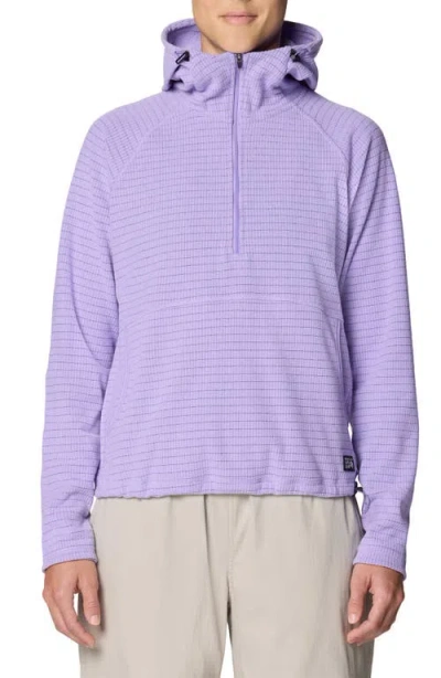 Mountain Hardwear Summit Grid Half Zip Hoodie In Purple