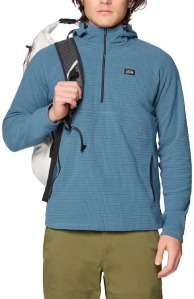 Mountain Hardwear Summit Grid Hoodie In Blue