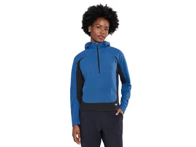 Mountain Hardwear Summit Gridtm 1/2 Zip Hoody Women's Coat Berry Blue/black: Sm, Polyester
