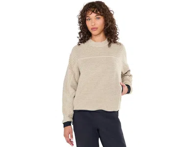 Mountain Hardwear Summit Gridtm Big Grid Crew Women's Sweatshirt Fossil: Md, Fleece/polyester In Neutral
