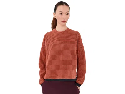 Mountain Hardwear Summit Gridtm Big Grid Crew Women's Sweatshirt Mars Red: Lg, Fleece/polyester In Blue