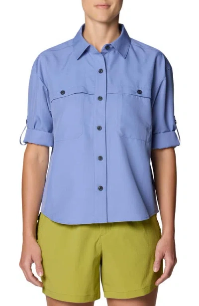 Mountain Hardwear Sun Drift Cooling Long Sleeve Upf 50+ Shirt In Blue
