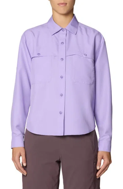 Mountain Hardwear Sun Drift Cooling Long Sleeve Upf 50+ Shirt In Purple