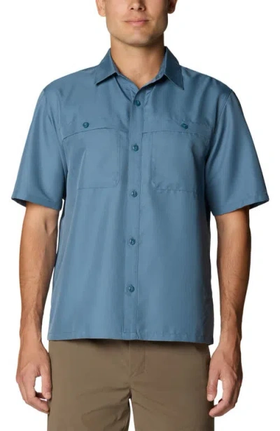 Mountain Hardwear Sun Drift Cooling Short Sleeve Shirt In Blue