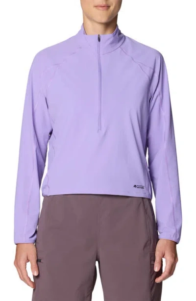 Mountain Hardwear Sunshield Half-zip Upf 50+ Jacket In Purple
