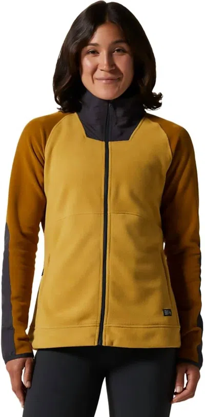Mountain Hardwear Unclassic Lt Fleece Jacket In Olive Gold In Yellow