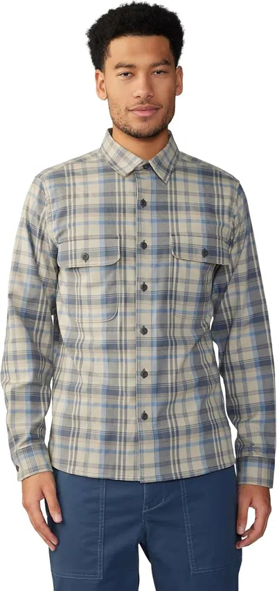 Mountain Hardwear Voyager One Long Sleeve Shirt In Light Zinc Another Voyage Plaid In Multi