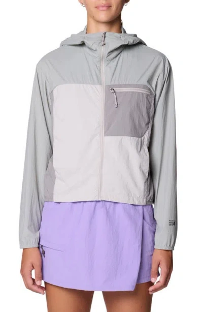 Mountain Hardwear Wind Veil Hooded Jacket In Gray