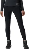 Mountain Hardwear Winter Journey Tights Women Black Skinny Leg Active Erk1837 In Black