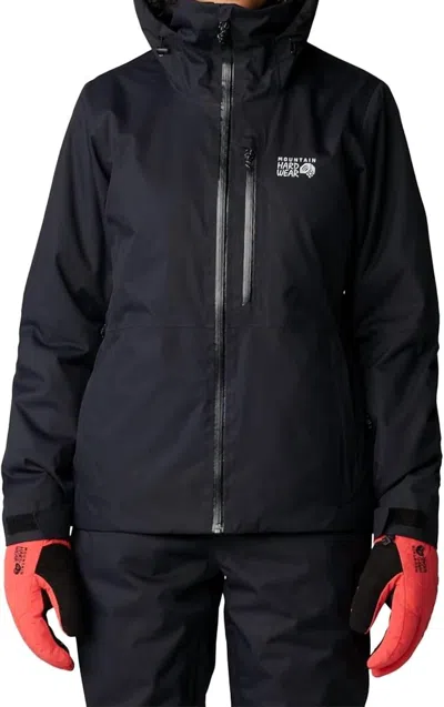 Mountain Hardwear Women's Firefall Insulated Jacket In Black In Blue