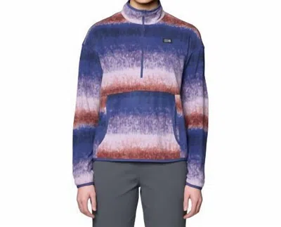 Mountain Hardwear Women's Microchill Pullover In Bourbon Brown Gradient Stripe In Multi