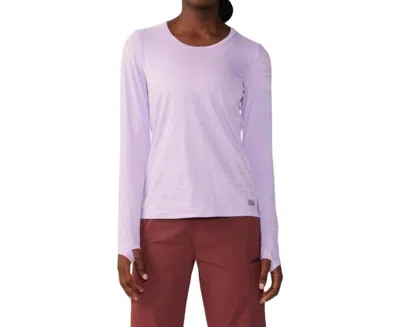 Mountain Hardwear Women's Mighty Stripe Tee Top In Wisteria In Blue
