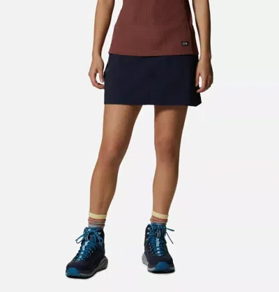 Mountain Hardwear Women's  Dynama Skirt Skort Navy Stretch Hiking Erk1756 In Black