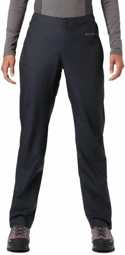 Mountain Hardwear Women's Standard Exposure 2 Gore-tex Paclite Plus Pant In Dark Storm In Black