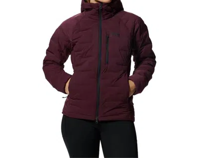 Mountain Hardwear Women's Stretchdown Hoody Jacket In Cocoa Red In Multi