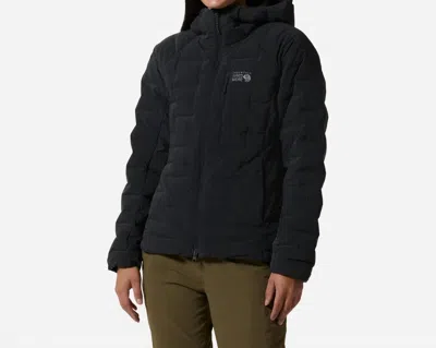 Mountain Hardwear Women's Stretchdown Hoody Jacket In Dark Storm Heather In Multi
