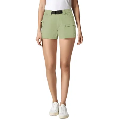Mountain Hardwear Womens Belted Cotton Casual Shorts In Green