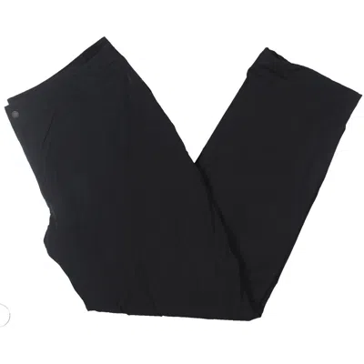 Mountain Hardwear Womens Fleece Lined Nylon Straight Leg Pants In Black