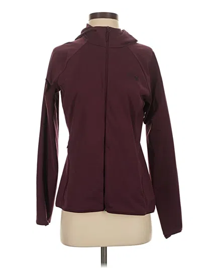 Pre-owned Mountain Hardwear Zip Up Hoodie In Burgundy