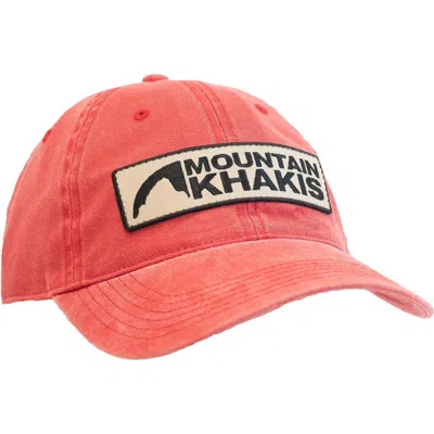 Mountain Khakis Extended Logo Hat In Red