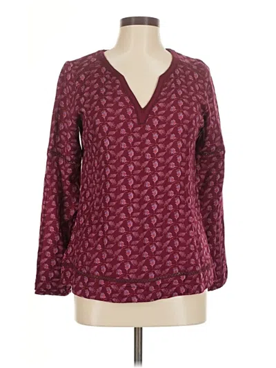 Pre-owned Mountain Khakis Long Sleeve Blouse In Purple