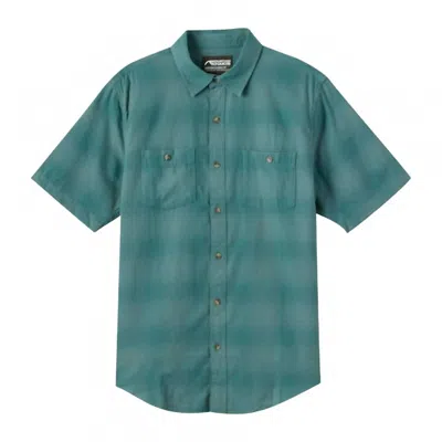 Mountain Khakis Men's Cyrus Short Sleeve Woven Shirt In Jade In Blue