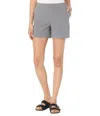 Mountain Khakis Shorts Women Gunmetal 4-way Stretch Classic Fit Chino Jdm1247 In Gray