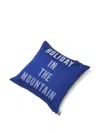 Mountain Research Logo-patch Single Cushion In Blue
