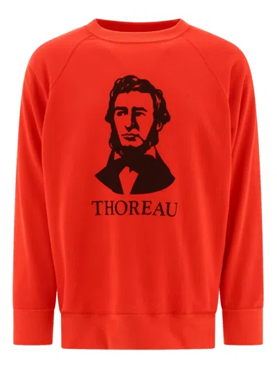MOUNTAIN RESEARCH THOREAU-PRINT RAGLAN-SLEEVES SWEATSHIRT
