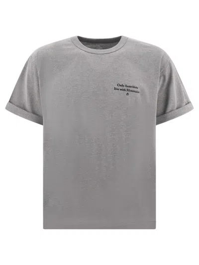 Mountain Research Embroidered Crew-neck T-shirt In Gray