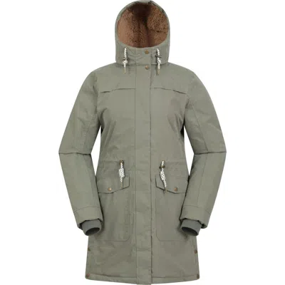 Mountain Warehouse Acorn Waterproof Borg Lined Padded Parka In Green