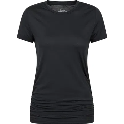 Mountain Warehouse Active Ruched Longline T-shirt In Black