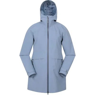 Mountain Warehouse April Longline Waterproof Jacket In Blue