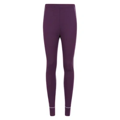 Mountain Warehouse Asgard Merino Wool Thermal Base Layer Leggings In Purple