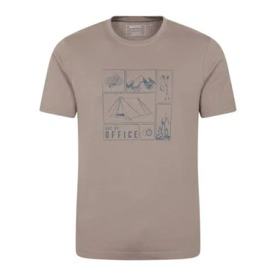 Mountain Warehouse Camping Sketch Natural T-shirt In Gray