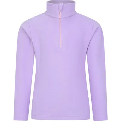 Mountain Warehouse Childrens/kids Camber Ii Half Zip Fleece Jacket In Purple