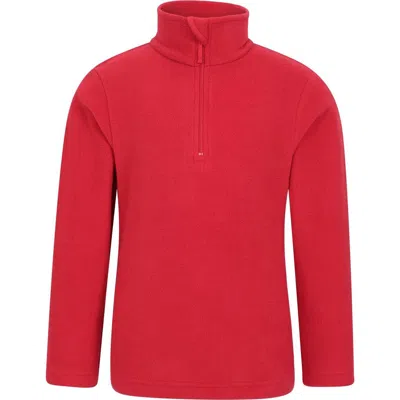 Mountain Warehouse Childrens/kids Camber Ii Half Zip Fleece Jacket In Red