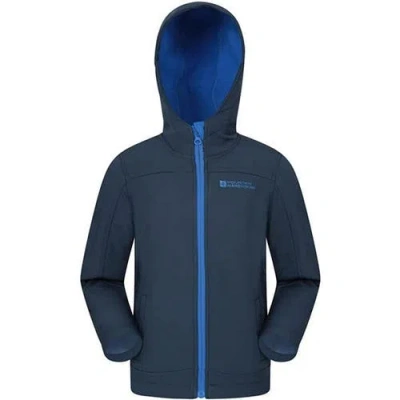 Mountain Warehouse Childrens/kids Exodus Water Resistant Soft Shell Jacket In Blue