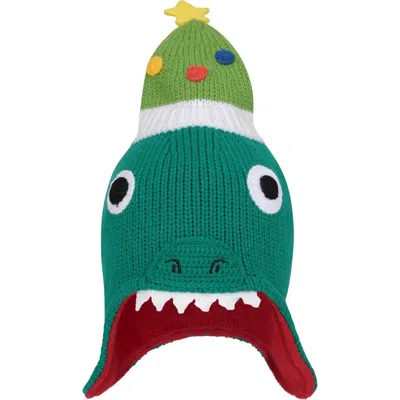 Mountain Warehouse Childrens/kids Fleece Lined Christmas Winter Hat In Green