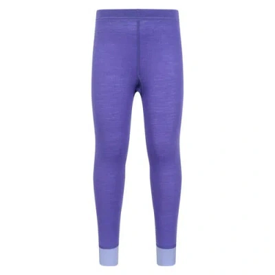Mountain Warehouse Childrens/kids Ii Merino Wool Base Layer Bottoms In Purple
