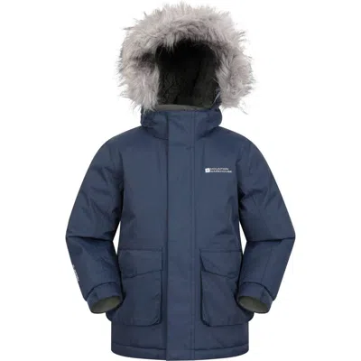 Mountain Warehouse Childrens/kids Ranger Logo Water Resistant Jacket In Blue